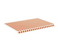 vidaXL Tela de Repuesto para Toldo Parte Superior Dosel Lona Recambio Jardín Patio Terraza Balcón Parasol Refugio Impermeable Amarillo Naranja 4,5x3 m