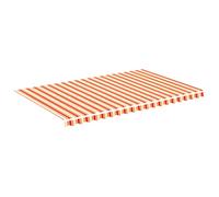 vidaXL Tela de Repuesto para Toldo Parte Superior Dosel Lona Recambio Jardín Patio Terraza Balcón Parasol Refugio Impermeable Amarillo y Naranja 5x3 m