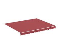 vidaXL Tela de Repuesto para Toldo Parte Superior Dosel Lona Recambio Jardín Patio Terraza Balcón Parasol Refugio Impermeable Rojo Burdeos 3x2,5 m