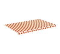 vidaXL Tela de Repuesto para Toldo Parte Superior Dosel Lona Recambio Jardín Patio Terraza Balcón Parasol Refugio Impermeable Amarillo y Naranja 5x3 m