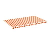 vidaXL Tela de Repuesto para Toldo Parte Superior Dosel Lona Recambio Jardín Patio Terraza Balcón Parasol Refugio Impermeable Amarillo Naranja 6x3,5 m