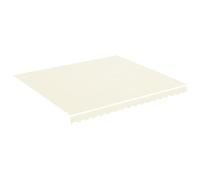 vidaXL Tela de Repuesto para Toldo Parte Superior Dosel Lona Recambio Jardín Patio Terraza Balcón Parasol Refugio Impermeable Crema 4x3,5 m