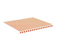 vidaXL Tela de Repuesto para Toldo Parte Superior Dosel Lona Recambio Jardín Patio Terraza Balcón Parasol Refugio Impermeable Amarillo Naranja 4x3,5 m