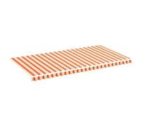 vidaXL Tela de Repuesto para Toldo Parte Superior Dosel Poliéster Recambio Jardín Patio Terraza Balcón Parasol Refugio Impermeable Amarillo y Naranja 6x3 m