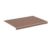 vidaXL Tela de Repuesto para Toldo Parte Superior Dosel Lona Recambio Jardín Patio Terraza Balcón Parasol Refugio Impermeable Marrón 3,5x2,5 m