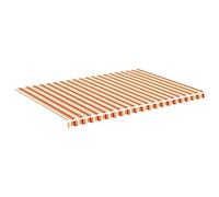 vidaXL Tela de Repuesto para Toldo Parte Superior Dosel Lona Recambio Jardín Patio Terraza Balcón Parasol Refugio Impermeable Amarillo Naranja 5x3,5 m