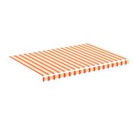 vidaXL Tela de Repuesto para Toldo Parte Superior Dosel Recambio Jardín Patio Terraza Balcón Parasol Refugio Impermeable Amarillo Naranja 3,5x2,5 m