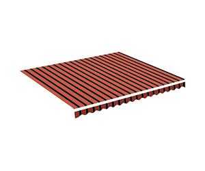 vidaXL Tela de Repuesto para Toldo Parte Superior Recambio Lona Refugio Dosel Jardín Patio Terraza Balcón Exterior Naranja y Marrón 4x3,5 m
