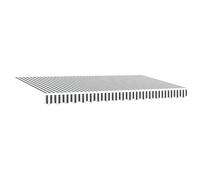 vidaXL Tela de repuesto para toldo retráctil 400 x 200 cm en antracita y blanco, solución de sombra exterior, toldo para el jardín, protector de balcón y terraza