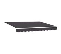 vidaXL Tela de Repuesto para Toldos Antracita 235 x 195 cm Poliéster, Sombra para balcón, toldo Rectangular Moderno, Tela Resistente a UV, toldo Impermeable para Proteger al Aire Libre
