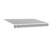vidaXL Tela de Repuesto para Toldos Antracita y Blanco 235 x 195 cm | El mecanismo retráctil hace que sea fácil adaptarlo para tener sombra mejor