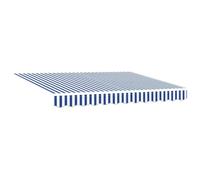 vidaXL Tela de Repuesto para Toldos Azul y 280 x 195 cm Poliéster, Sombra para balcón, toldo Rectangular Moderno, Tela Resistente a UV, toldo Impermeable para Proteger al Aire Libre