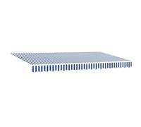 vidaXL Tela de reemplazo para toldos retráctiles, para Estructura de 4 x 2 m. Azul y Blanco, es una solución de Sombra Duradera y Resistente a los Rayos UV, Ideal para Espacios Exteriores