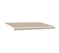 vidaXL Tela de Repuesto para Toldos de 5 x 3.5 m en color beige. Es resistente, aguanta los rayos UV y es impermeable. Ideal para sombra exterior, lona para casa, toldos de jardín o como protector d