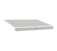 vidaXL Tela de Repuesto para Toldos Gris Claro y Blanco. 381 x 295 cm