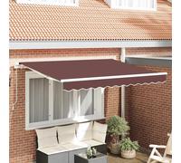 vidaXL Tela de Repuesto para Toldos Marrón 2,5 x 2 m Poliéster, Toldo moderno rectangular, resistente a desvanecimientos, UV y agua, fácil de limpiar, ¡ y refugio outdoor