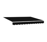 vidaXL Tela de Repuesto para toldo de 3.5X2.5m, Resistente a los Rayos UV. Es una Buena opción para Sombra Negra en Exteriores, toldos retráctiles, Lona y toldo para casa jardín, pati