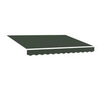 vidaXL Tela de Repuesto para Toldos Verde Oscuro 381 x 345 cm