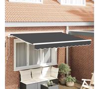 vidaXL Tela de Repuesto para Toldos Antracita 235 x 195 cm Poliéster, Sombra para balcón, toldo Rectangular Moderno, Tela Resistente a UV, toldo Impermeable para Proteger al Aire Libre