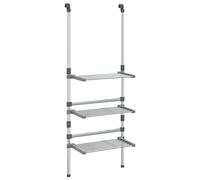 VIDAXL Tendedero colgante de 3 niveles de aluminio