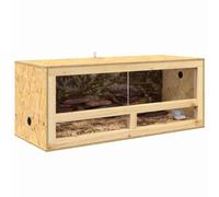 vidaXL Terrario Marrón 100 x 40 x 40 cm OSB – Mesa de madera elaborada, rectangular, rústica