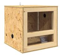 vidaXL Terrario Marrón 40 x 40 x 40 cm OSB, Mesa de madera, rectangular, rústica, duradera, ideal para el hogar, comedor, diseño único, construcción robusta