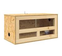 vidaXL Terrario Marrón 60 x 30 x 30 cm OSB, Mesa de madera, rectangular, rústica, duradera, ideal para el hogar, comedor, diseño único, construcción robusta