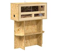 vidaXL Terrario Marrón 60 x 30 x 80 cm OSB, Terrario de Madera, Rectangular, Resistente, Casa Segura para Mascotas Exóticas y Sementales