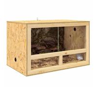 vidaXL Terrario Marrón 80 x 50 x 50 cm OSB, Mesa de Madera Elaborada, Rectangular, Rústica, Duradera, Ideal para el Hogar, para Comedor, Diseño Único, Construcción Sólida