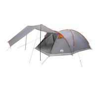 vidaXL Tienda Cabaña 8 Persona Gris y Naranja Poliéster y Acero