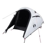 vidaXL Tienda campaña túnel 2 Personas Tela Opaca Impermeable Blanco
