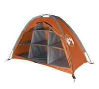 vidaXL Tienda de Almacenaje 9 Compartimentos Impermeable, Toldo Carpa Portátil, Organizador de Camping, Refugio Cobertizo para Jardín, Naranja y Verde