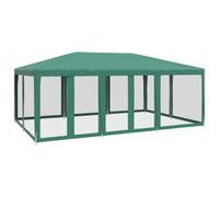 vidaXL - Tienda de campaña con 10 paredes laterales de malla verde 6x4m HDPE, tienda de campaña con dosel, toldo de Gazebo, tienda de cenador, tienda de jardín