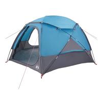 vidaXL Tienda de campaña con techo desmontable azul para 4 personas, tienda compacta, moderna y aventurera, refugio impermeable para familias, perfecto para eventos y excursiones