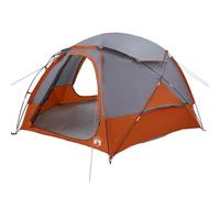 vidaXL Tienda de campaña con techo extraíble gris y naranja, tienda compacta, moderna y aventurera, refugio impermeable para familias, perfecto para eventos y excursiones