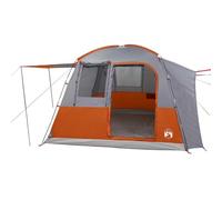 vidaXL Tienda de campaña de Coche 4 Personas Impermeable Gris-Naranja