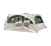 vidaXL Tienda de campaña familiar con mosca impermeable para 6 personas, color verde, moderna tienda de campaña familiar para 6 personas, amplio equipo al aire libre, resistente al agua, 3