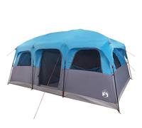 vidaXL Tienda de campaña Familiar para 9 Personas Impermeable Azul, Tienda de campaña, Tienda de jardín, Refugio al Aire Libre, Tiendas de campaña