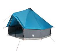 vidaXL Tienda de campaña Familiar Tipi 8 Personas Impermeable Azul, Tienda de campaña, Tienda de jardín, Refugio al Aire Libre, Tiendas de campaña