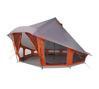 vidaXL Tienda de campaña familiar Tipi en gris y naranja para 10 personas, resistente al agua