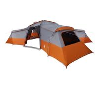 vidaXL Tienda de campaña Grande en Gris y Naranja, Hecha de poliéster y Fibra de Vidrio. Es Resistente al Clima, Tiene un Recubrimiento de PU, y Cuenta con un Cierre Seguro de Cremallera. Viene en u