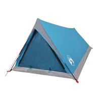 vidaXL Tienda de Campaña para 2 Personas Impermeable, Toldo Portátil Plegable de Senderismo, Refugio de Camping, Carpa de Exterior, Azul