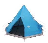 vidaXL Tienda de Campaña Tipi para 4 Personas Impermeable, Toldo Portátil de Senderismo, Refugio de Camping, Carpa de Exterior, Azul