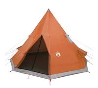 vidaXL Tienda de Campaña Tipi para 4 Personas Impermeable, Toldo Portátil de Senderismo, Refugio de Camping, Carpa de Exterior, Naranja