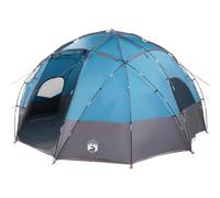 vidaXL Tienda de campaña Tipo cúpula para 8 Personas en Azul y Gris. Hecha de poliéster y Fibra de Vidrio, es Impermeable y Amplia para Exteriores. Ideal para Camping, Tiene un diseño Ajustable y pl