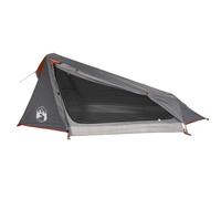 vidaXL Tienda de campaña túnel 1 persona impermeable gris y naranja, tienda de campaña, refugio de camping, refugio de jardín, tienda de jardín