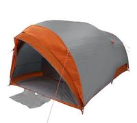 vidaXL Tienda de campaña túnel portátil para 6 Personas en Gris y Naranja de Tiene Cierre de Cremallera, es Impermeable y Transpirable, y aguanta el Viento. ¡Ideal para Salir de Aventuras al Aire l