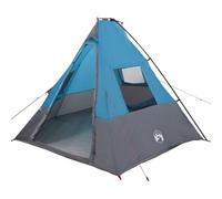vidaXL Tienda de Camping Cone-Shaped Azul de para 6 Personas, Impermeable, con Estructura Transpirable y Materiales Resistentes, Fácil de Montar, Ideal para Aventuras al Aire Libre, Refugio Moderno
