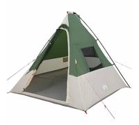 vidaXL Tienda de Camping en Forma de Cono para 6 Adultos, Impermeable, Transpirable, Duradera, de Tela de Poliéster, Fácil de Montar, con Cierre de Cremallera y Anclajes para el Suelo. ¡Ideal para V