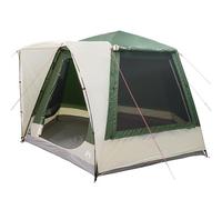 vidaXL Tienda de Camping Grande de Poliéster Verde de, Impermeable y Transpirable. Es Duradera y Tiene un Cierre de Cremallera, Ideal para el Aire Libre. Su diseño es de Estilo cabaña contemporáneo